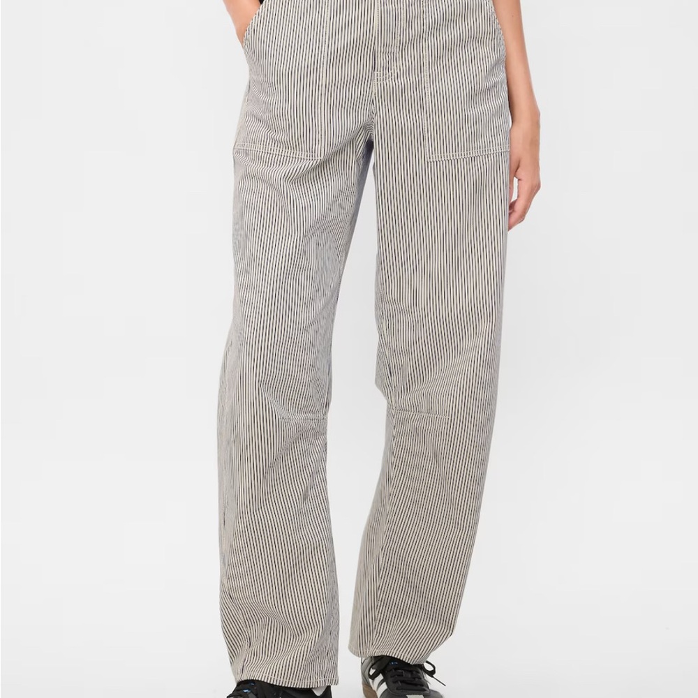 GAP blue and white barrel pants with Relaxed Fit